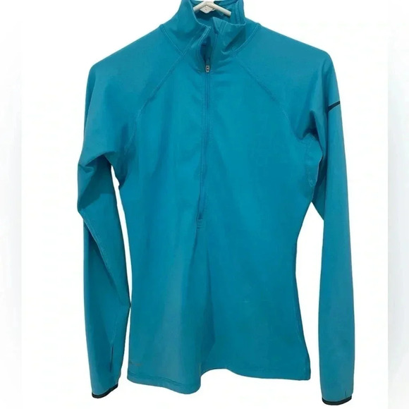 Nike Blue Pro Medium Dri Fit Half Zip Pullover Running Jacket, Size Medium - Picture 13 of 14